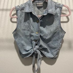 Jean crop top